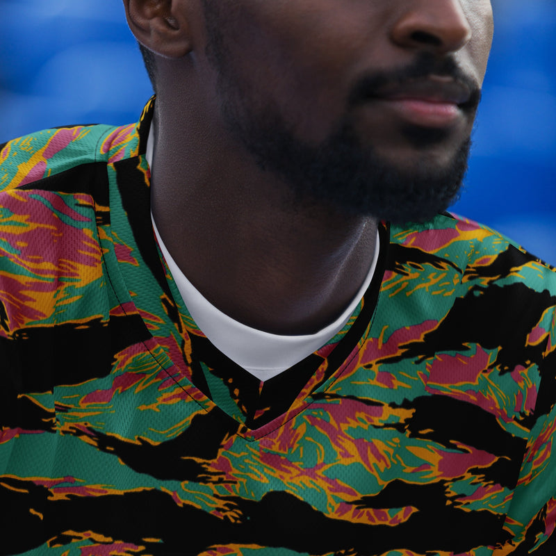 Tiger Stripe Miami Sunset CAMO Unisex Sports Jersey