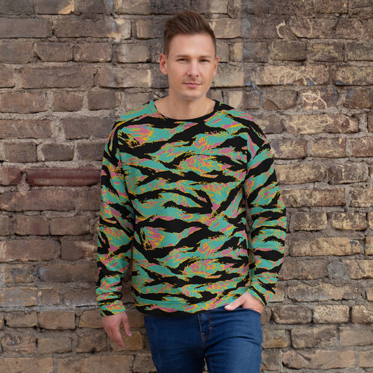 American Tiger Stripe Miami Sunset CAMO Unisex Sweatshirt - 2XS - Sweatshirts