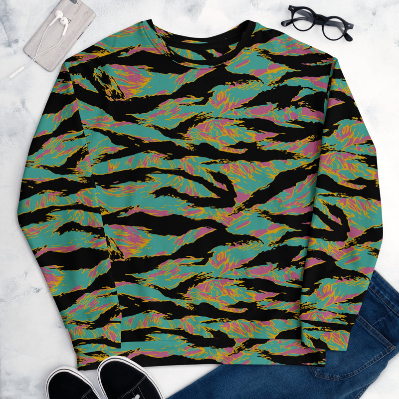 Tiger Stripe Miami Sunset CAMO Unisex Sweatshirt