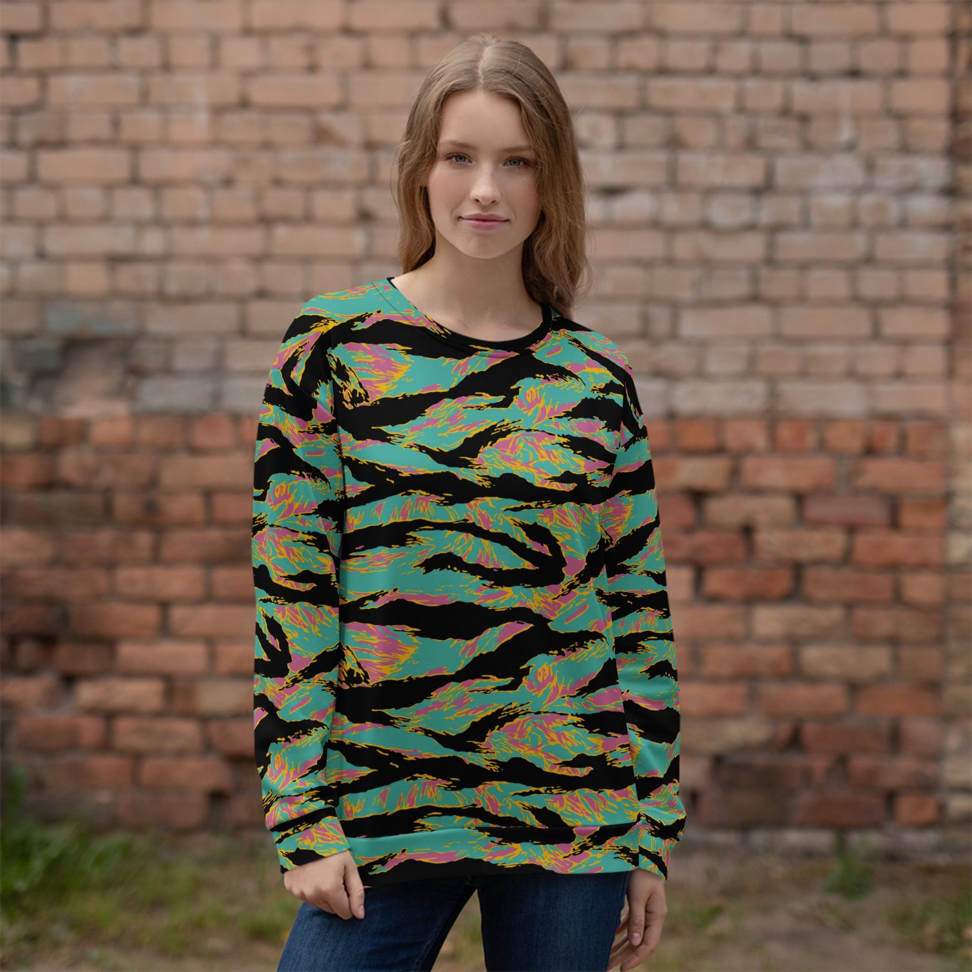 American Tiger Stripe Miami Sunset CAMO Unisex Sweatshirt - Sweatshirts