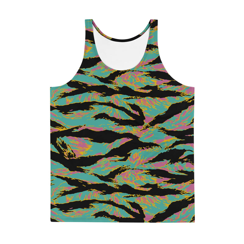 Tiger Stripe Miami Sunset CAMO Unisex Tank Top - Shirt