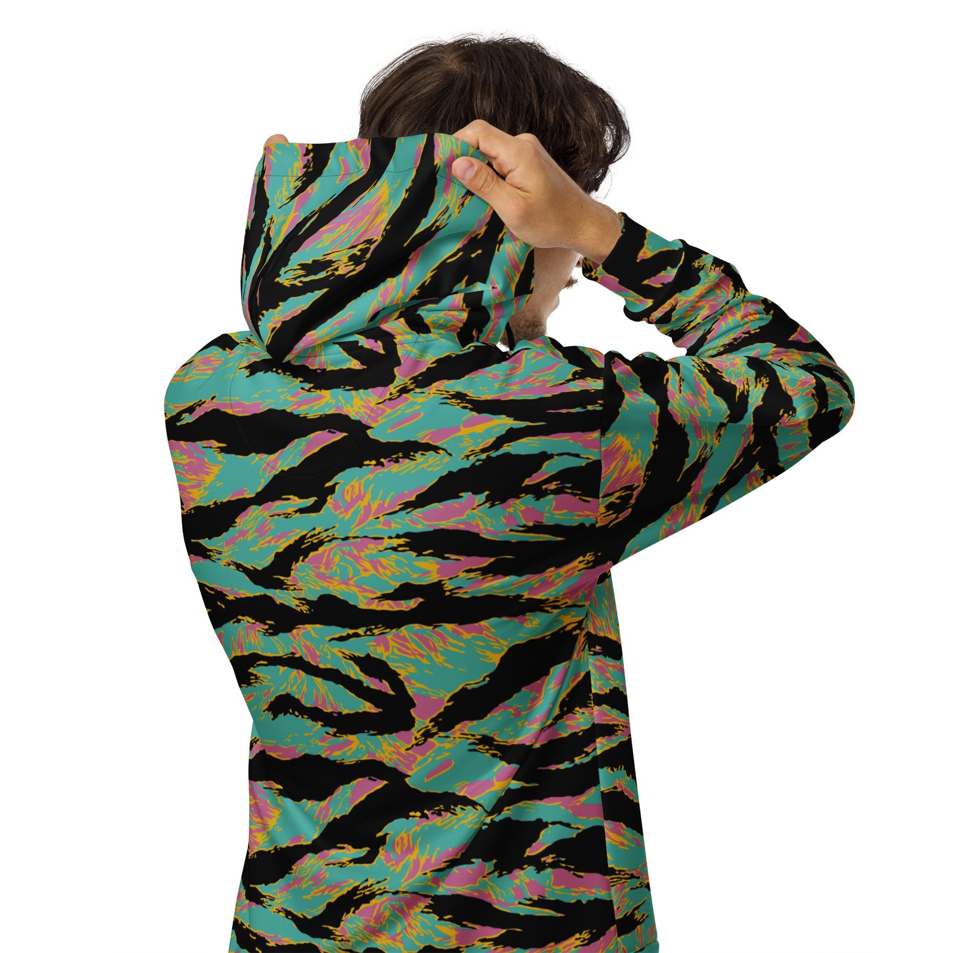 American Tiger Stripe Miami Sunset CAMO Unisex zip hoodie - Zip Hoodies