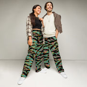 Tiger Stripe Miami Sunset CAMO Unisex Wide-Leg Joggers - 2XS
