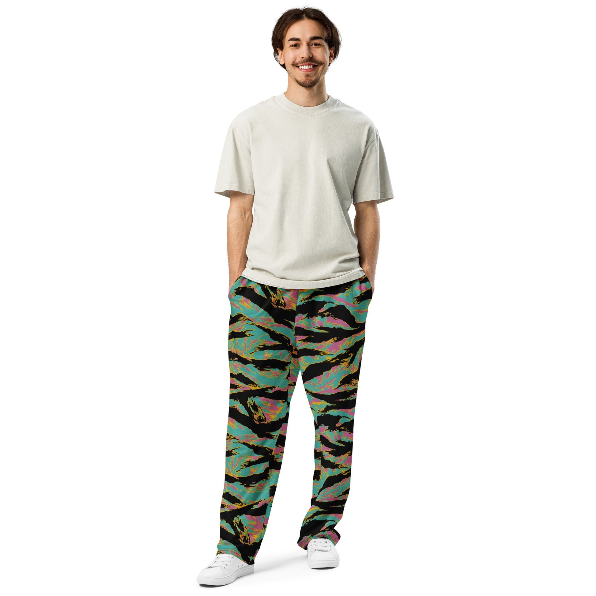 American Tiger Stripe Miami Sunset CAMO Wide-leg joggers - Joggers