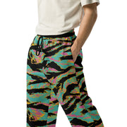 Tiger Stripe Miami Sunset CAMO Unisex Wide-Leg Joggers
