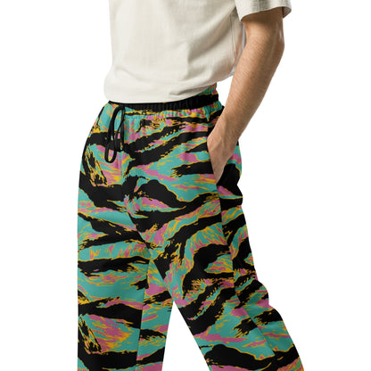 American Tiger Stripe Miami Sunset CAMO Wide-leg joggers - Joggers