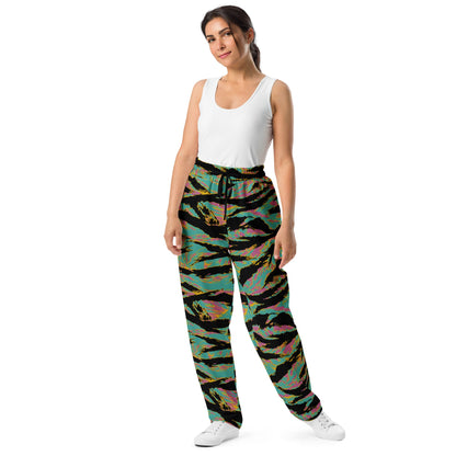 American Tiger Stripe Miami Sunset CAMO Wide-leg joggers - Joggers