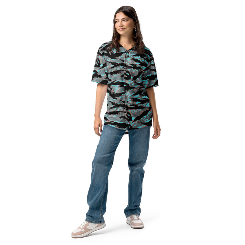 Tiger Stripe Miami Urban CAMO Unisex Baseball Jersey