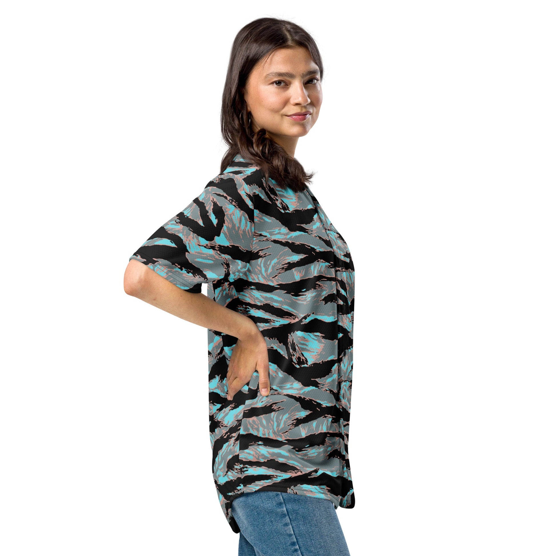 American Tiger Stripe Miami Urban CAMO baseball jersey - Baseball Jerseys