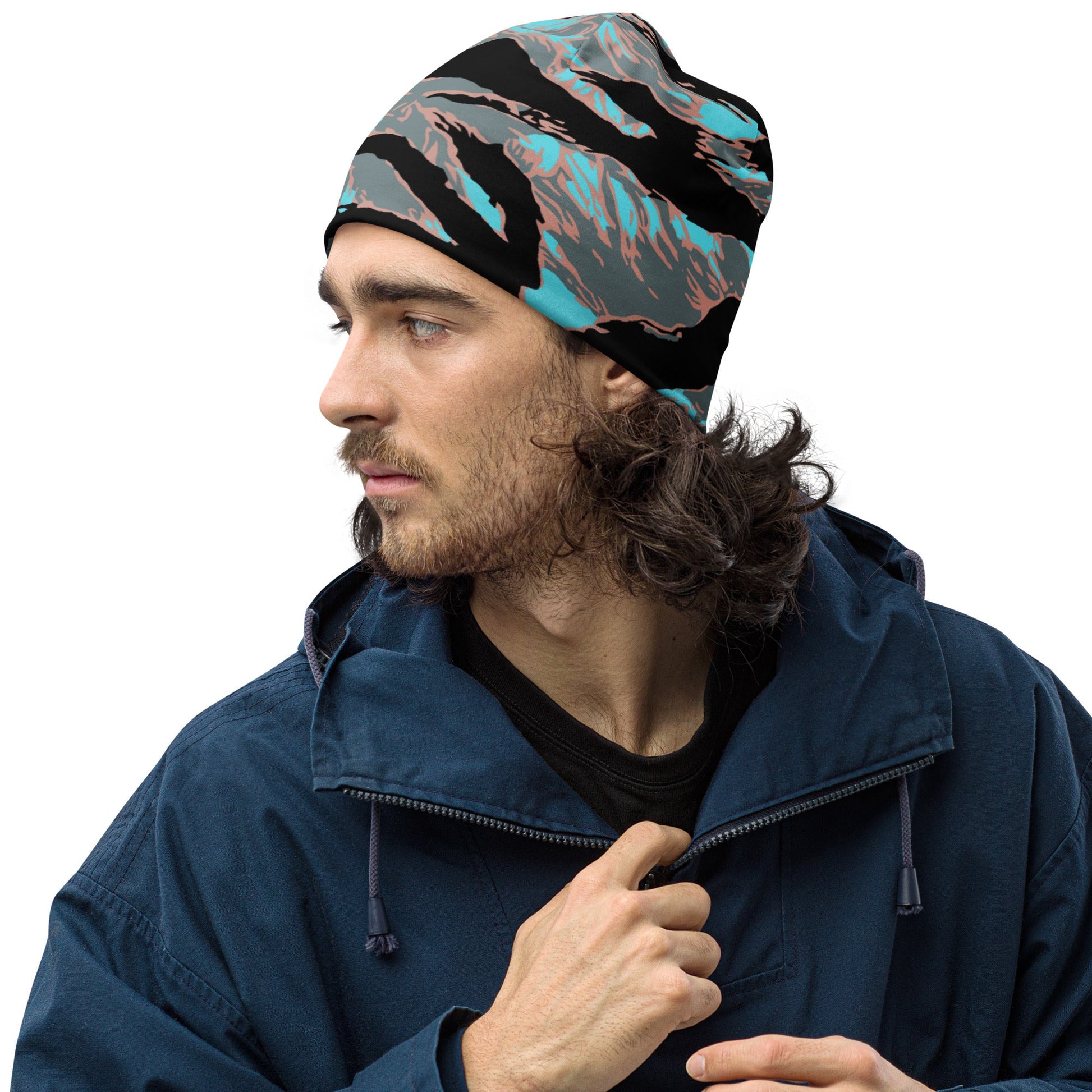 American Tiger Stripe Miami Urban CAMO Beanie - S - Beanies