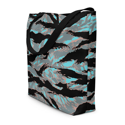 American Tiger Stripe Miami Urban CAMO Large Tote Bag - Bags