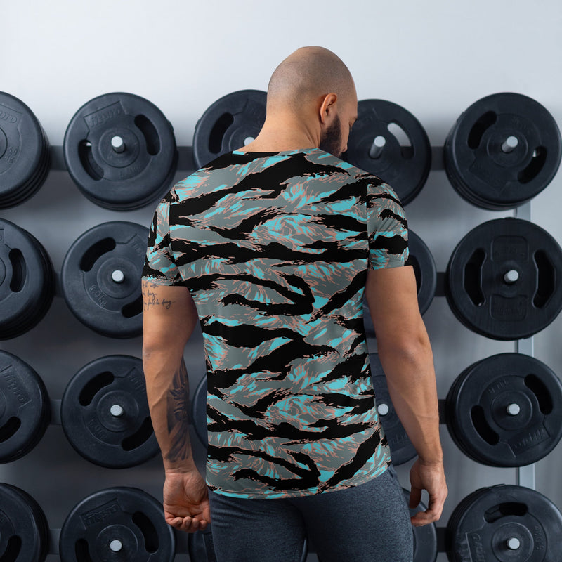 Tiger Stripe Miami Urban CAMO Mens Athletic T-Shirt - Shirt