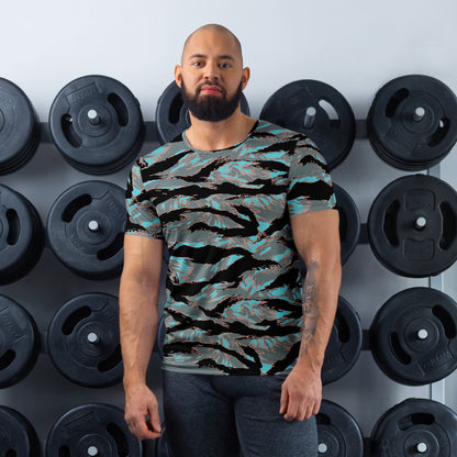 American Tiger Stripe Miami Urban CAMO Mens athletic t-shirt - XS - Athletic T-Shirts