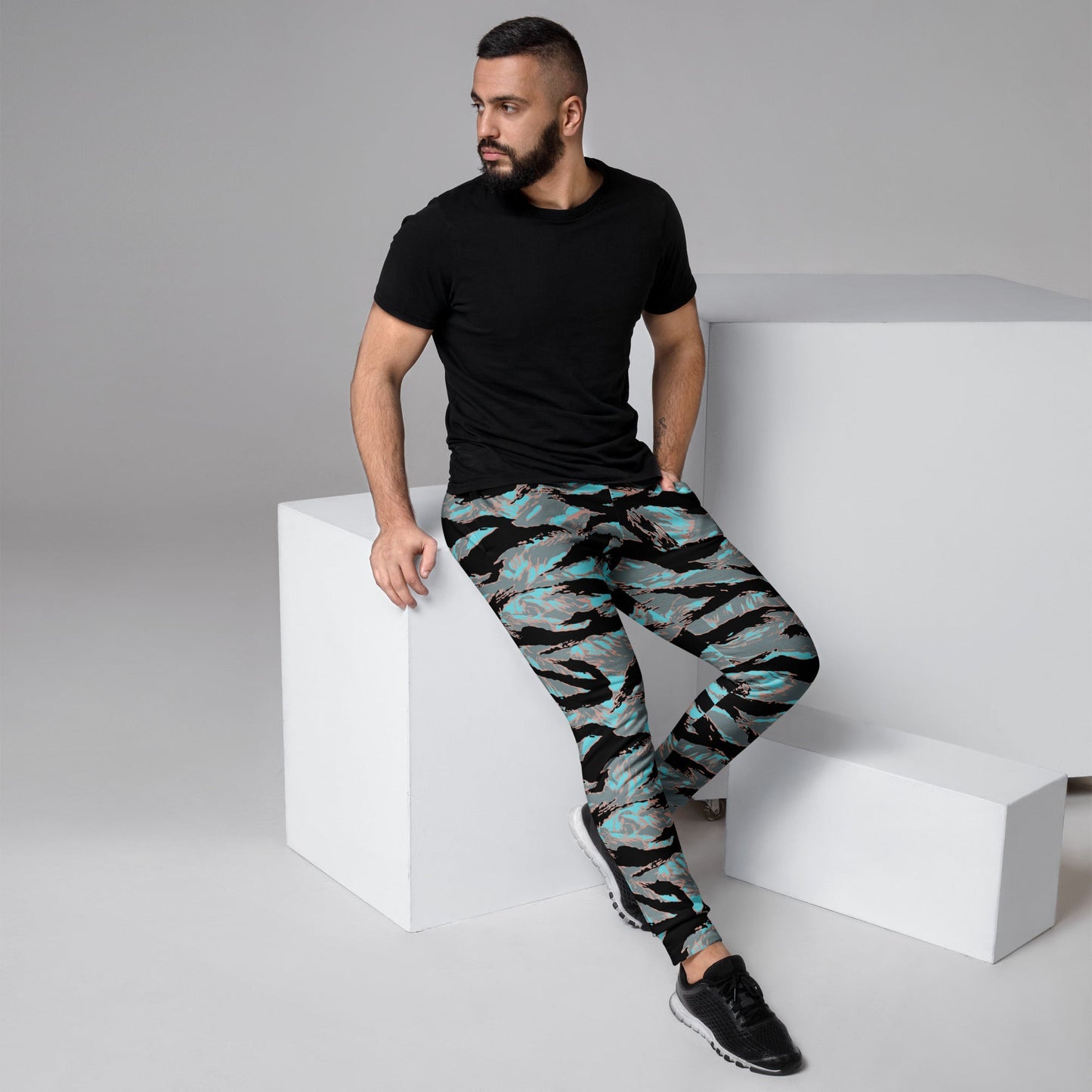 American Tiger Stripe Miami Urban CAMO Mens Joggers - XS