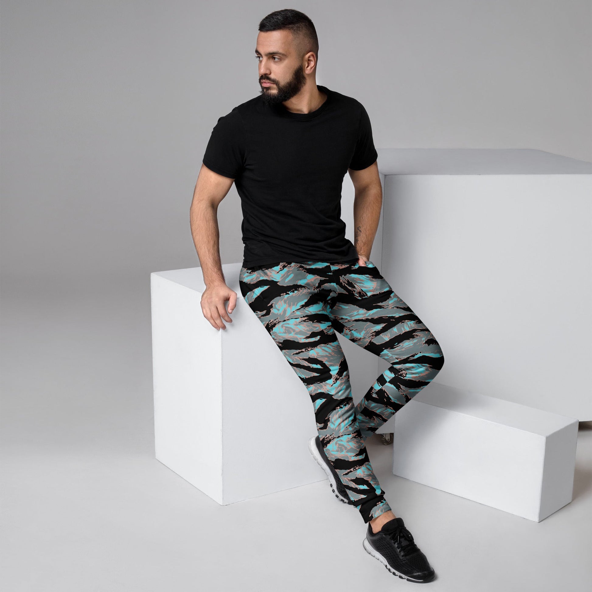 American Tiger Stripe Miami Urban CAMO Mens Joggers - XS