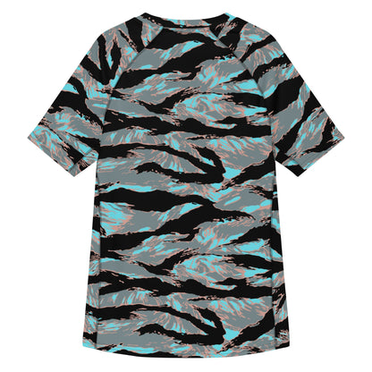 American Tiger Stripe Miami Urban CAMO Mens Short-Sleeve Rash Guard - Short-sleeve Guards