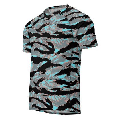 American Tiger Stripe Miami Urban CAMO Mens Short-Sleeve Rash Guard - Short-sleeve Guards