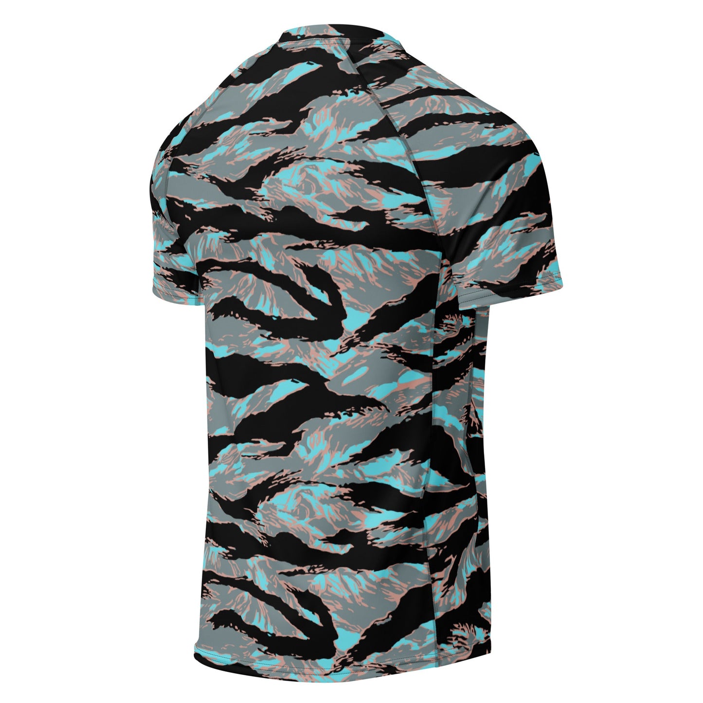 American Tiger Stripe Miami Urban CAMO Mens Short-Sleeve Rash Guard - Short-sleeve Guards