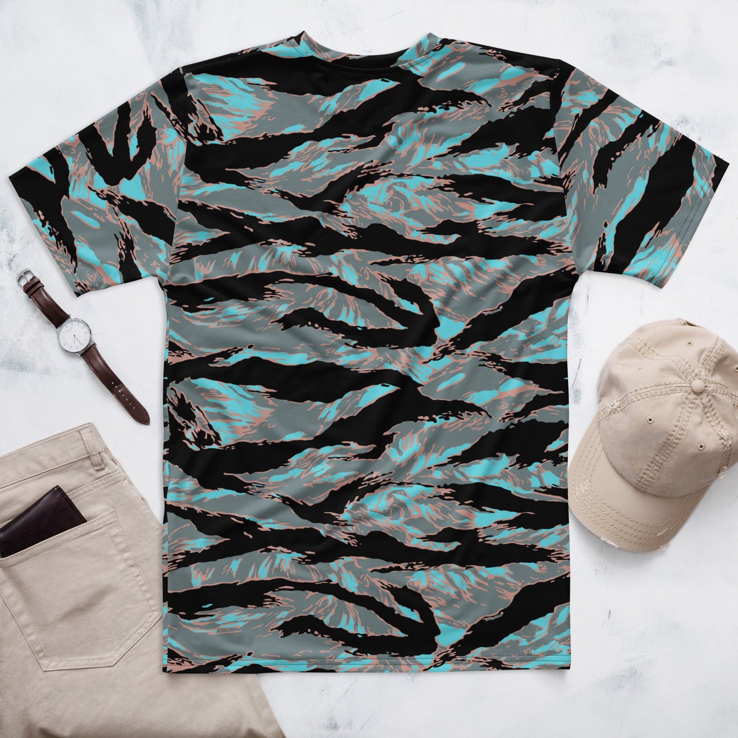 American Tiger Stripe Miami Urban CAMO Mens t-shirt - T-Shirts