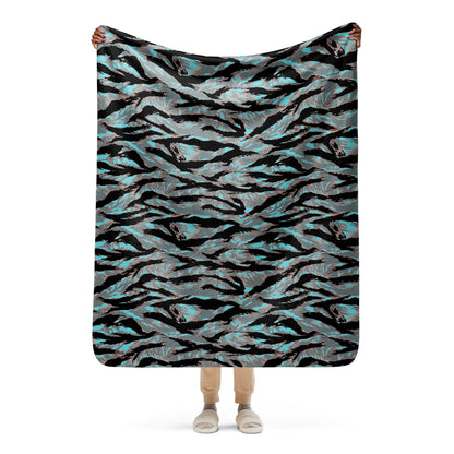 American Tiger Stripe Miami Urban CAMO Sherpa blanket - 50″×60″ - Blankets