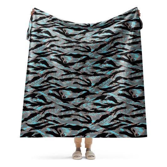 American Tiger Stripe Miami Urban CAMO Sherpa blanket - 60″×80″ - Blankets
