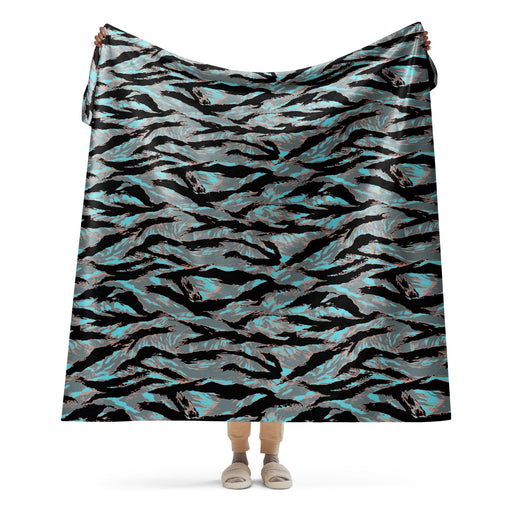 Tiger Stripe Miami Urban CAMO Sherpa Blanket - 60″×80″