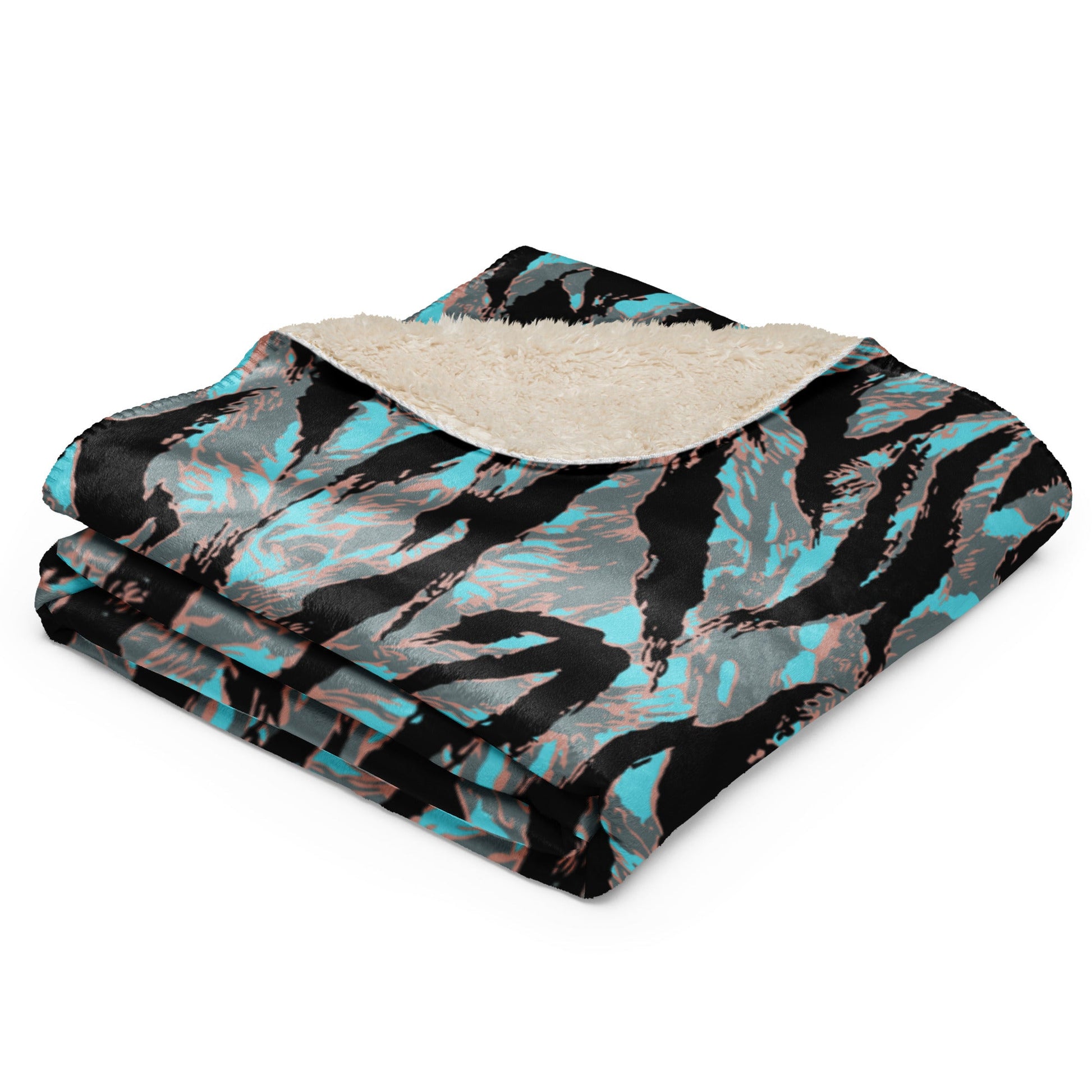 American Tiger Stripe Miami Urban CAMO Sherpa blanket - Blankets