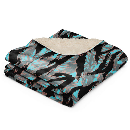 American Tiger Stripe Miami Urban CAMO Sherpa blanket - Blankets