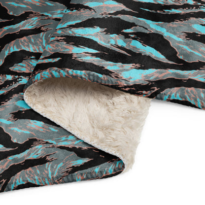 American Tiger Stripe Miami Urban CAMO Sherpa blanket - Blankets