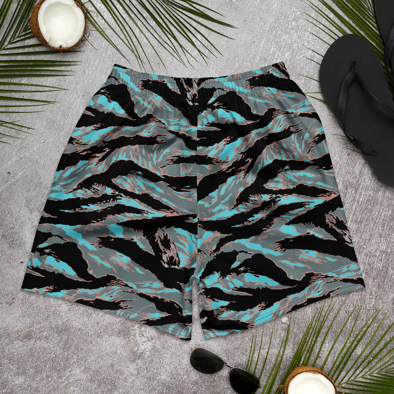 Tiger Stripe Miami Urban CAMO Unisex Athletic Long Shorts