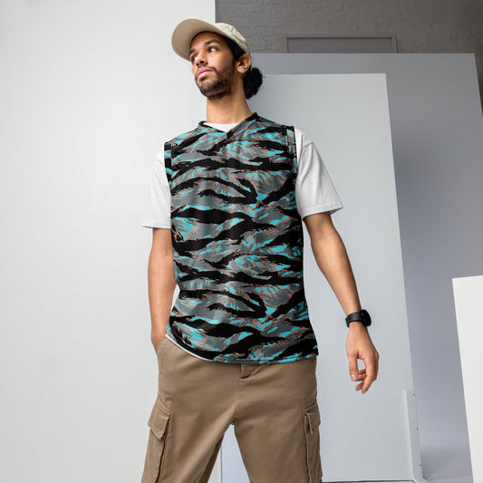 American Tiger Stripe Miami Urban CAMO unisex basketball jersey - 2XS - Basketball Jerseys