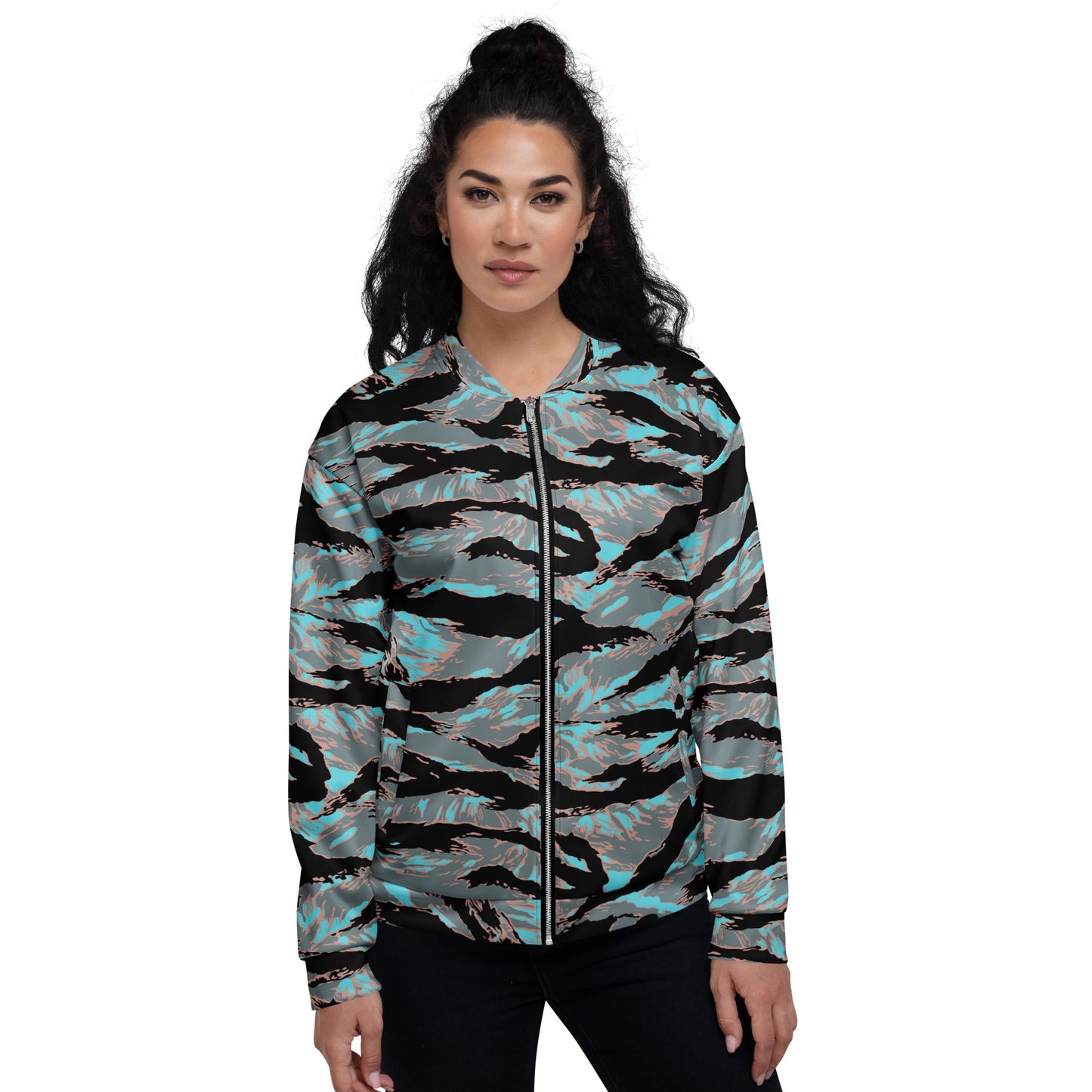American Tiger Stripe Miami Urban CAMO Unisex Bomber Jacket - Jackets