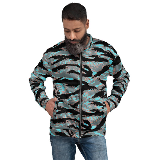 American Tiger Stripe Miami Urban CAMO Unisex Bomber Jacket - XS - Jackets