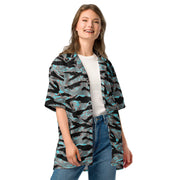 Tiger Stripe Miami Urban CAMO Unisex Short-Sleeve Button Shirt - Button-Up