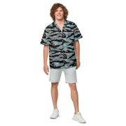 Tiger Stripe Miami Urban CAMO Unisex Short-Sleeve Button Shirt - Button-Up