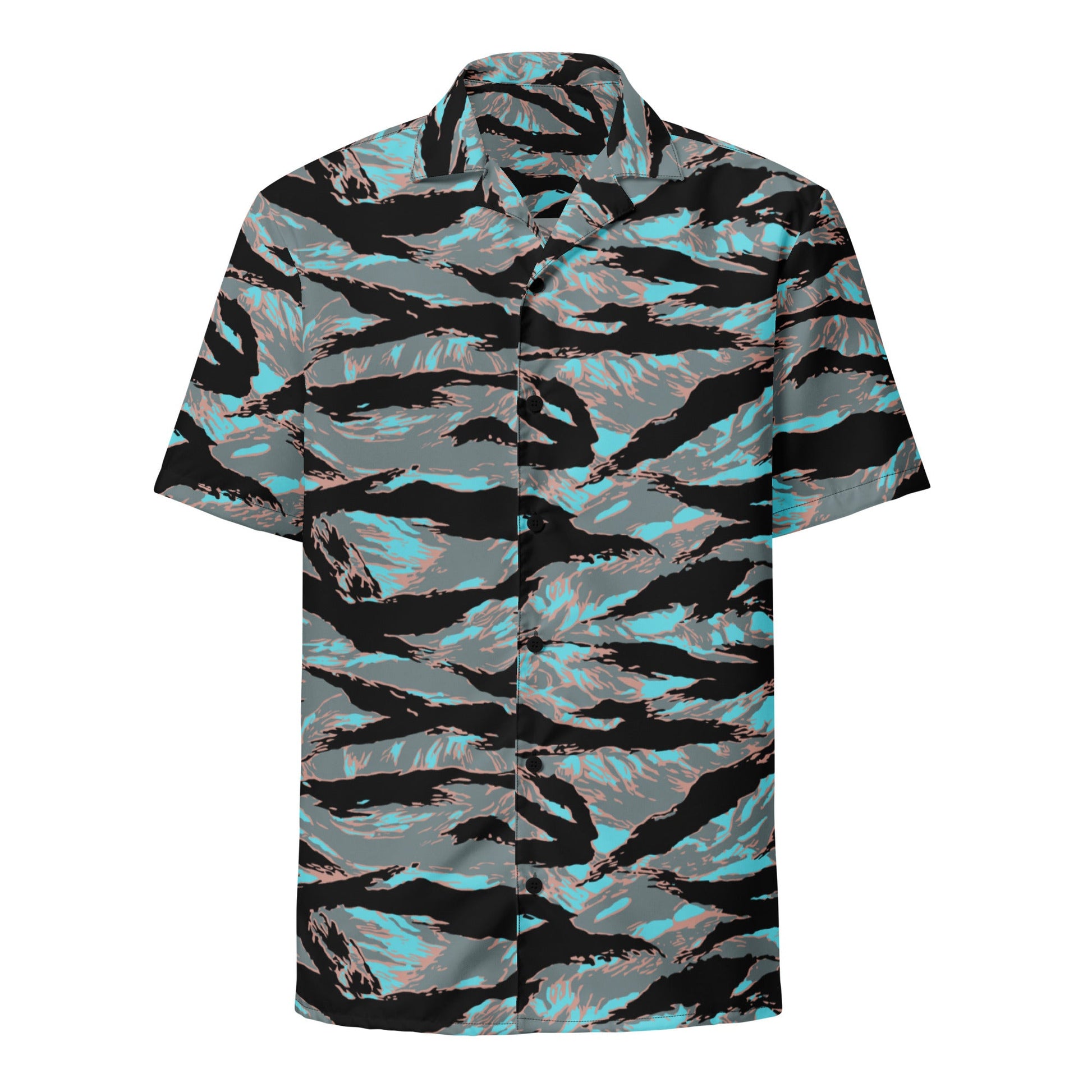 American Tiger Stripe Miami Urban CAMO Unisex button shirt - Button Shirts