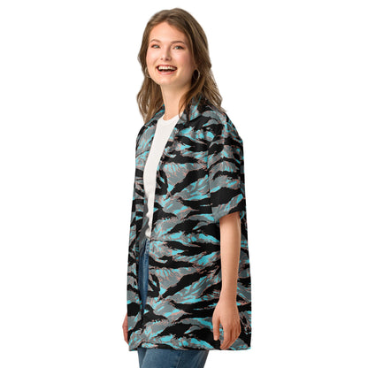 American Tiger Stripe Miami Urban CAMO Unisex button shirt - Button Shirts