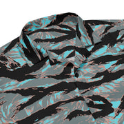 Tiger Stripe Miami Urban CAMO Unisex Short-Sleeve Button Shirt - Button-Up