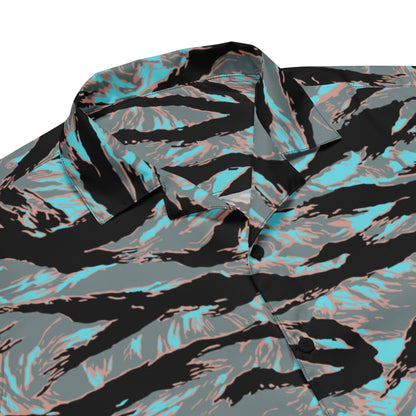 American Tiger Stripe Miami Urban CAMO Unisex button shirt - Button Shirts