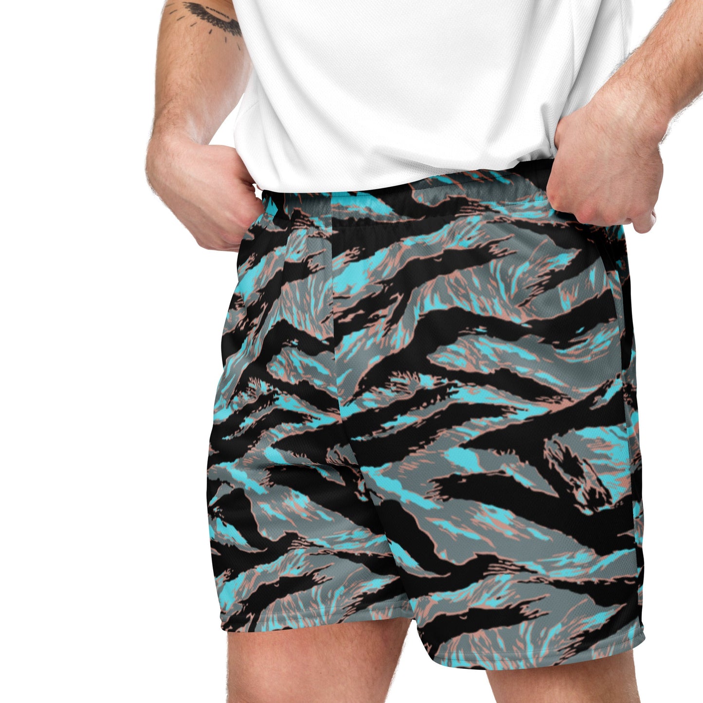 American Tiger Stripe Miami Urban CAMO Unisex mesh shorts - Mesh Shorts