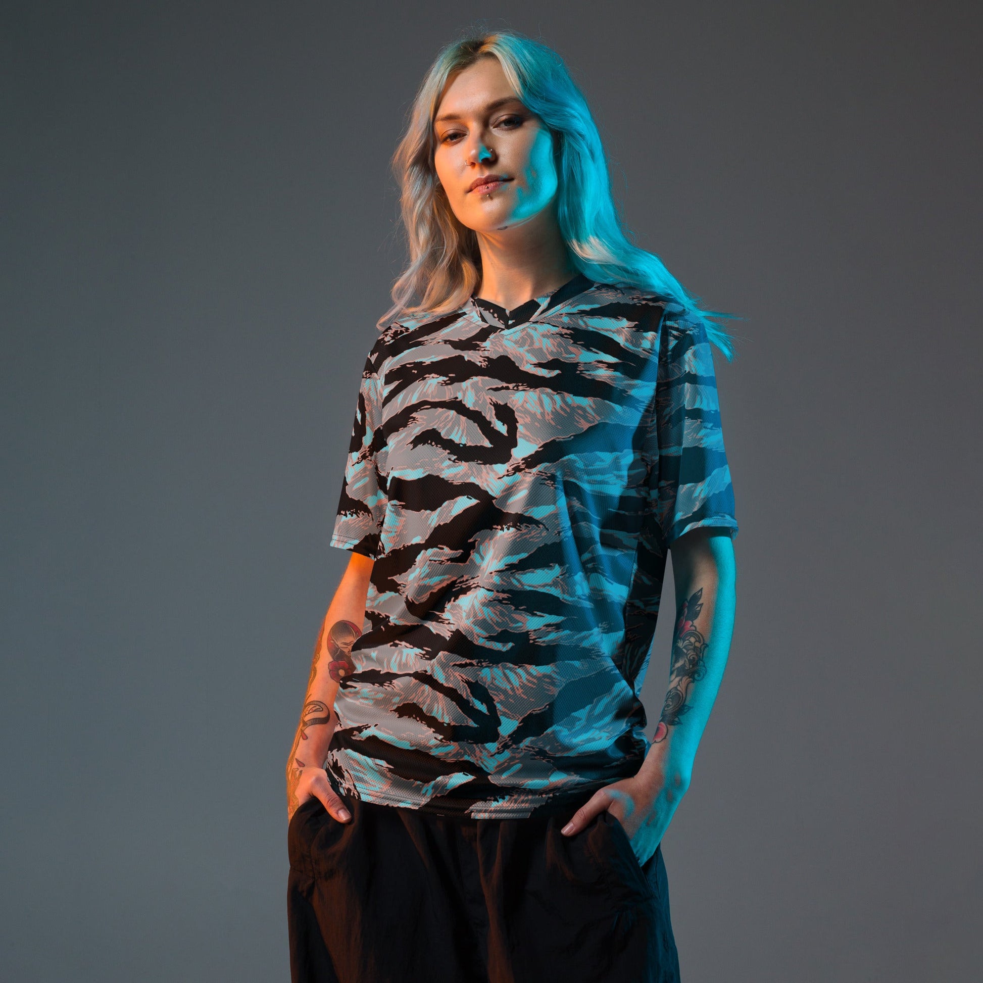 American Tiger Stripe Miami Urban CAMO unisex sports jersey - Sports Jerseys