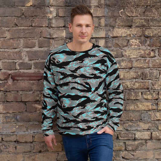 American Tiger Stripe Miami Urban CAMO Unisex Sweatshirt - 2XS - Sweatshirts
