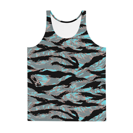 American Tiger Stripe Miami Urban CAMO Unisex Tank Top - Tops