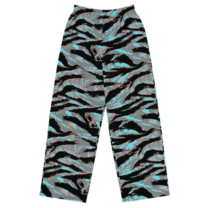 American Tiger Stripe Miami Urban CAMO unisex wide-leg pants - 2XS - Wide-leg Pants