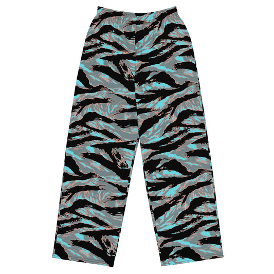American Tiger Stripe Miami Urban CAMO unisex wide-leg pants - 2XS - Wide-leg Pants