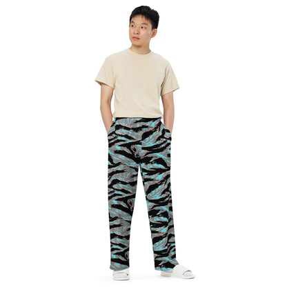 American Tiger Stripe Miami Urban CAMO unisex wide-leg pants - Wide-leg Pants
