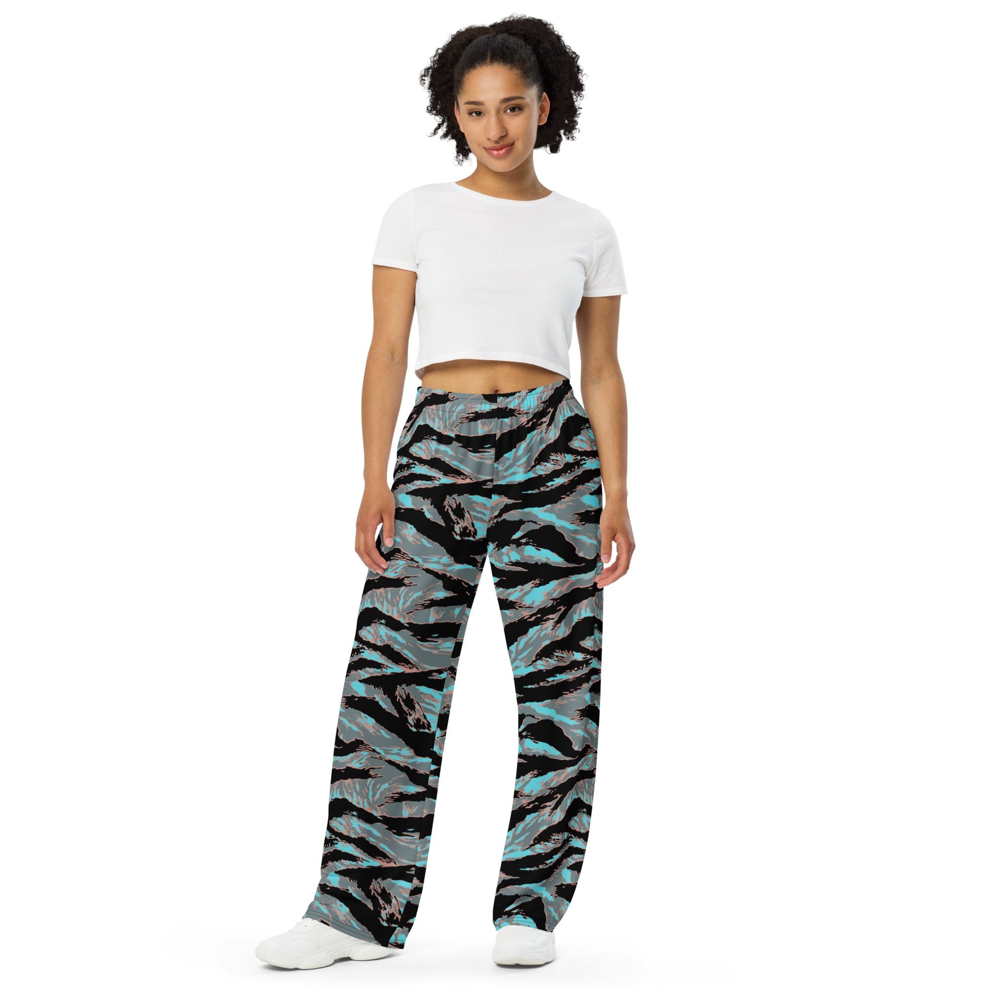 American Tiger Stripe Miami Urban CAMO unisex wide-leg pants - Wide-leg Pants