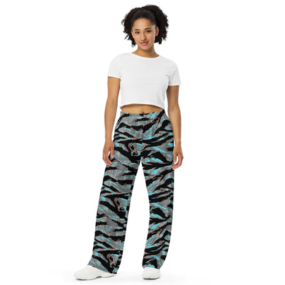 American Tiger Stripe Miami Urban CAMO unisex wide-leg pants - Wide-leg Pants