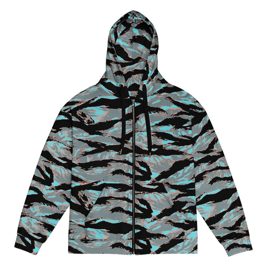 American Tiger Stripe Miami Urban CAMO Unisex zip hoodie - 2XS - Zip Hoodies