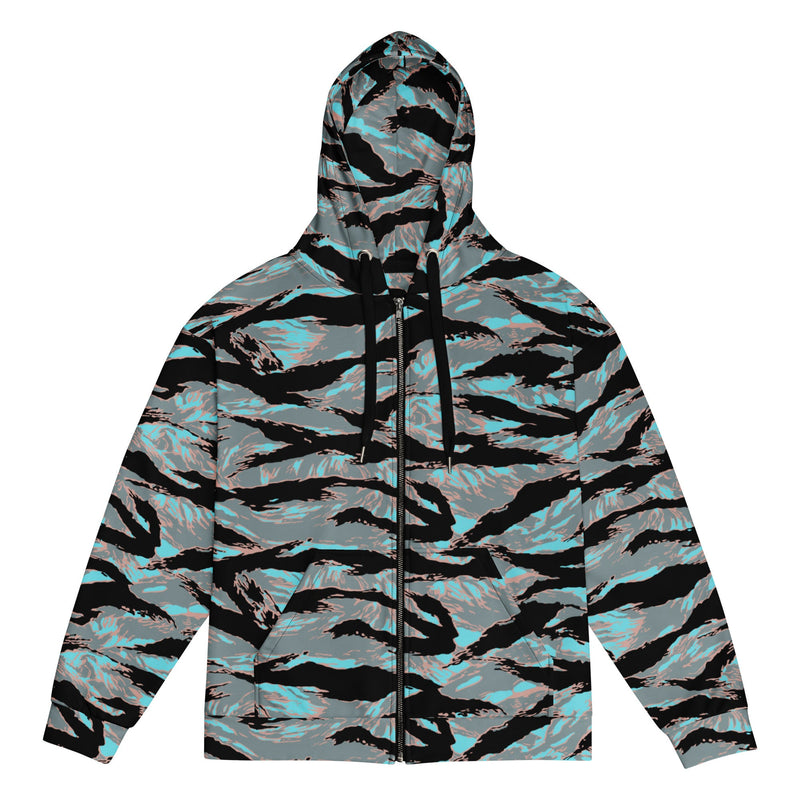 Tiger Stripe Miami Urban CAMO Unisex Zip Hoodie - 2XS